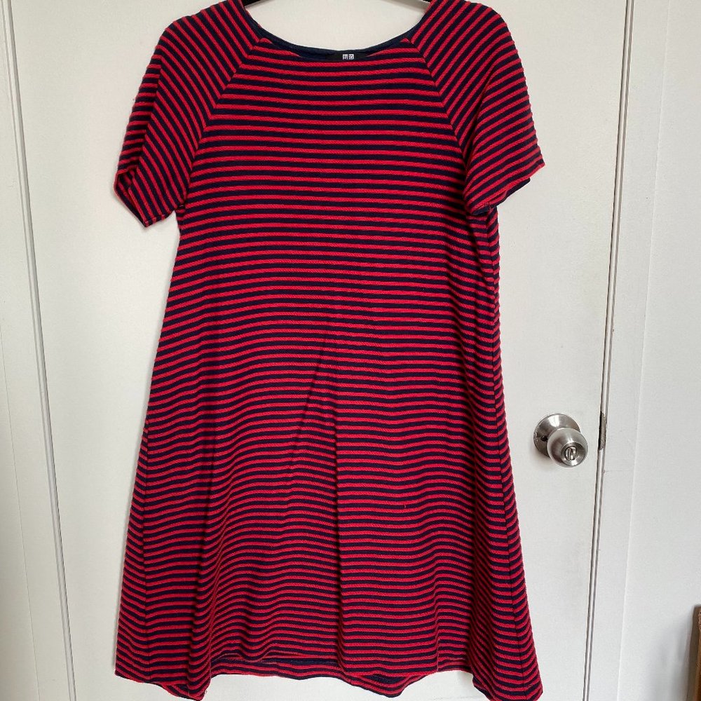 Uniqlo A-Line Stripe Shift Dress